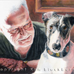 Dad and Lilly pet human portrait